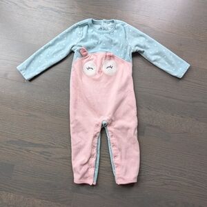 Carter's Baby Girls' Fleece Jumpsuit, Owl - 24 Months